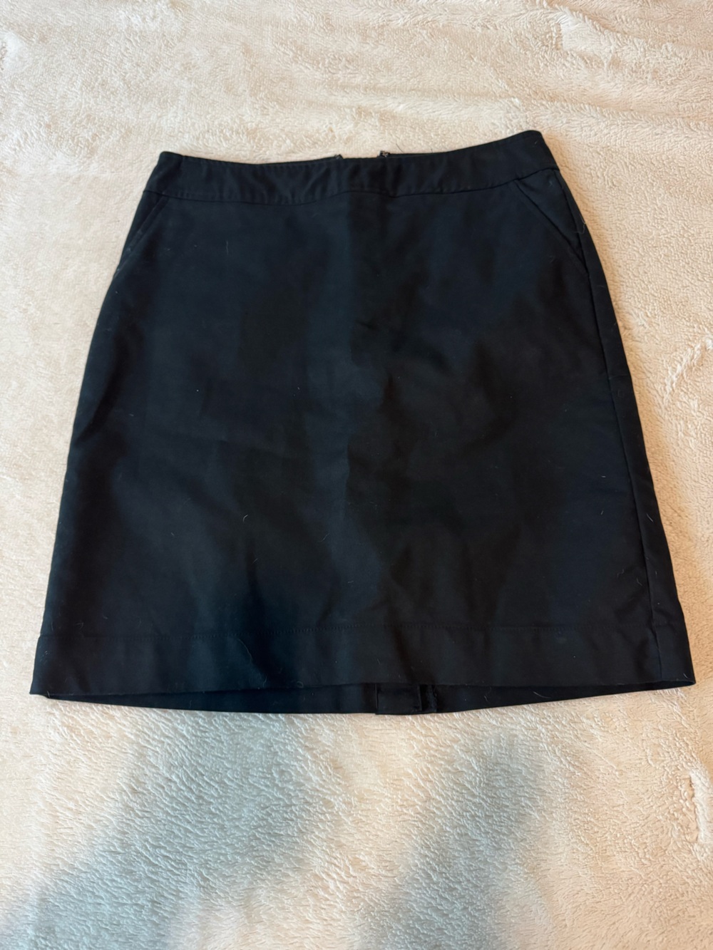 Vintage Merona 97%cotton shell Black Tailored Pencil Skirt